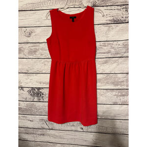 Women's J.Crew Red Sleeveless Fit & Flare Dress Size 8P